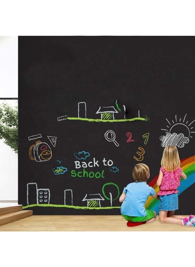 Self-Adhesive Black Chalkboard Wall Sticker Roll, Removable & Reusable Blackboard Decal for Home, Office, Kitchen, & School - Image 4